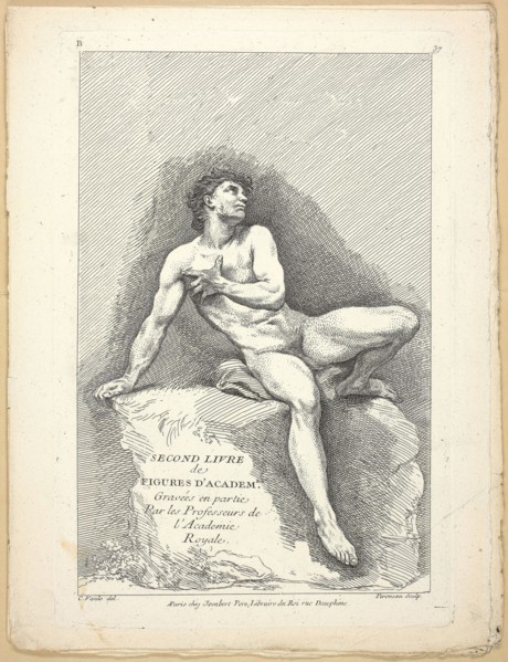 Figure (recto and verso), from Seconde livre de figures d’Academies gravées en Partie par les