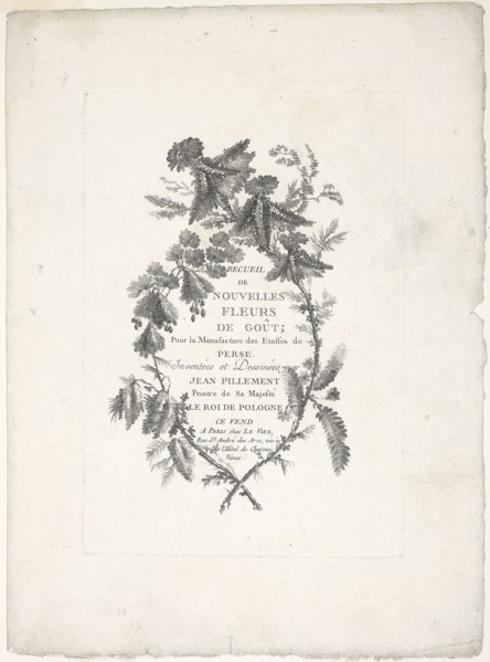 Cover for Collection of New Flowers of Taste for the Manufacture of Persian Cloth, Invented and
