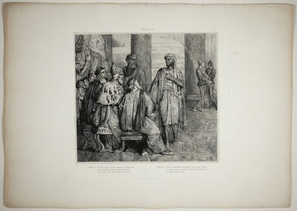 She Lov’d Me for the Dangers, plate three from Othello, 1844, Théodore Chassériau, French,