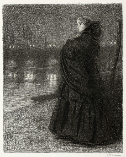 Bridge of Sighs, 1858, Sir John Everett Millais, English, 1829-1896, England, Etching on ivory