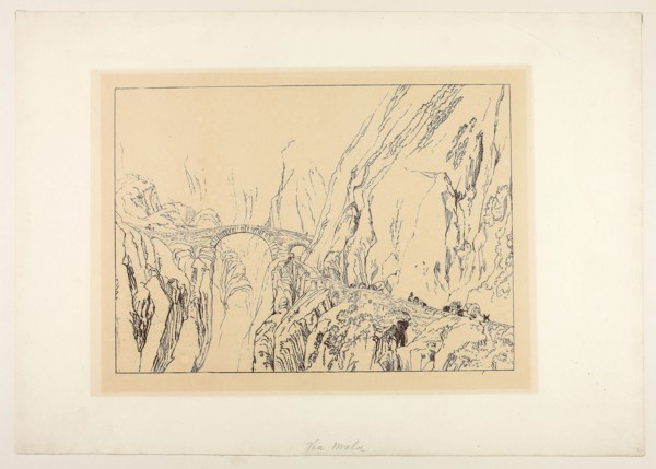 Via Mala, c. 1815, Joseph Mallord William Turner, English, 1775-1851, England, Etching in brown on