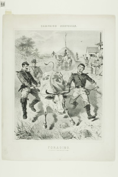 Campaign Sketches: Foraging, 1863, Winslow Homer, American, 1836–1910, United States, Tint