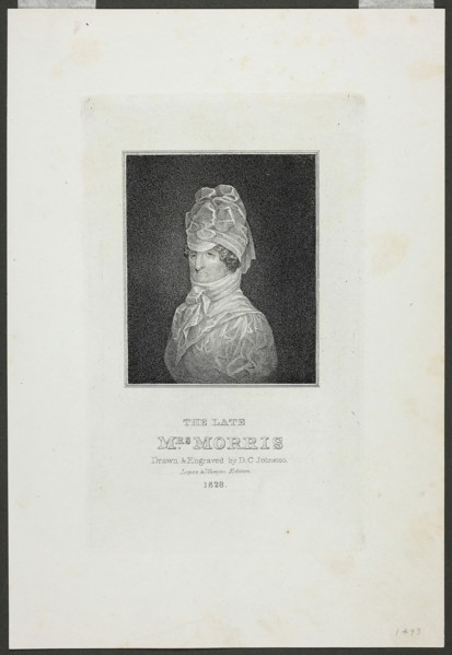 The Late Mrs. Morris, 1828, David Claypoole Johnston, American, 1798–1865, United States, Engraving