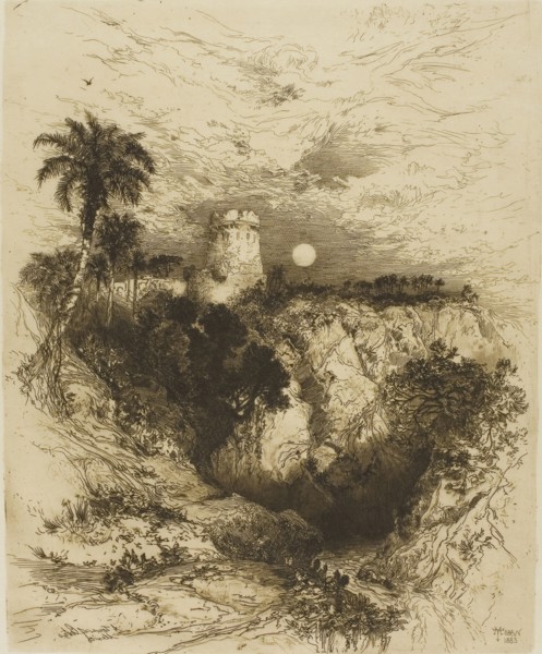 A Tower of Cortez, Mexico, 1883, Thomas Moran, American, born England, 1837-1926, United States,