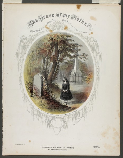 The Grave of My Mother, 1853, Napoleon Sarony, American, born Canada, 1821–1896, United States,