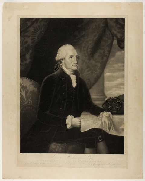 George Washington, 1793, Edward Savage, American, 1761–1817, United States, Mezzotint with