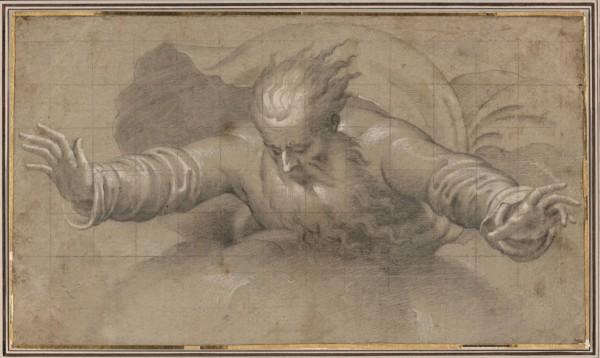 God the Father, 1567/70, Bernardino Campi, Italian, 1522-1591, Italy, Black chalk, heightened with