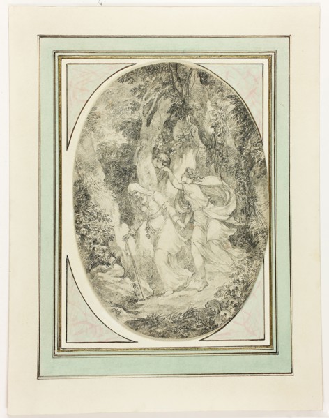 Allegory-Ingenius Love, 1764, Jean Honoré Fragonard, French, 1732-1806, France, Black chalk on