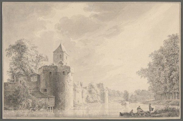The City Walls of Utrecht by the Plompetoren, 1763, Paulus van Liender, Dutch, 1731-1797,