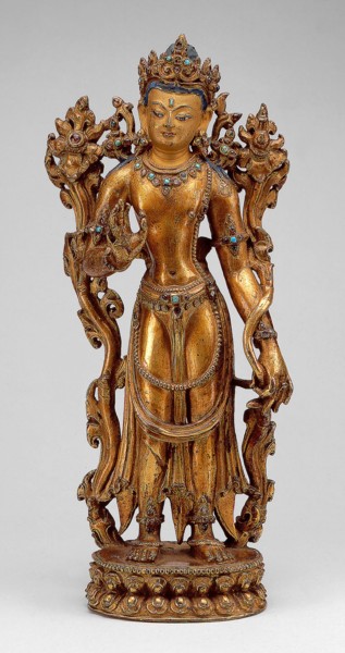 Bodhisattva Maitreya with Fear-Not Gesture (abhayamudra), 15th century, Southern Tibet, Southern