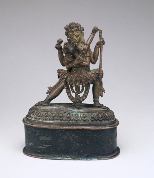 Deities Chakrasamvara and Vajravarahi in Ritual Embrace (Yab-Yum), 16th century, Southern Tibet or