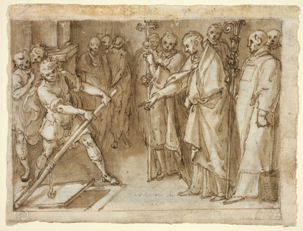 Saint Charles Borromeo Supervising the Opening of a Crypt, c. 1604, Cesare Nebbia, Italian,