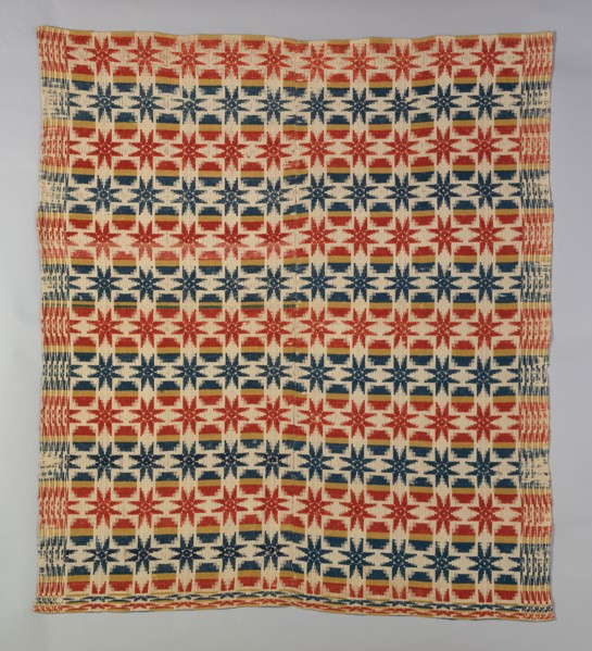 Coverlet, 1820/40, United States, Probably Pennsylvania, Pennsylvania, Cotton and wool, plain weave