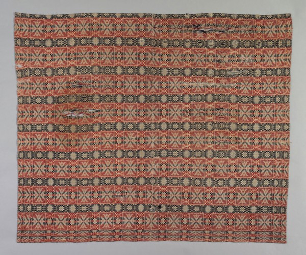 Coverlet, 1820/40, United States, Probably Pennsylvania, Pennsylvania, Cotton and wool, plain weave