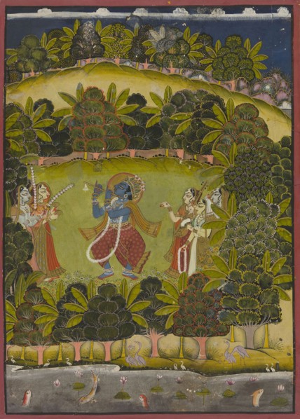Krishna Fluting for the Gopis, Late 18th or early 19th century, India, Rajasthan, Jodhpur, Jodhpur,