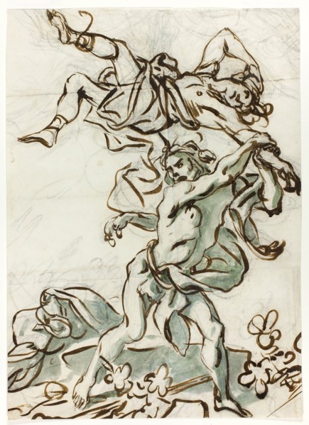 Hercules and Lichas, n.d., Filippo Falciatore, Italian, active in Naples, 1718-1768, Italy, Black