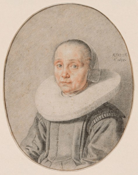 A Portrait of a Woman, 1650, Jan de Bray, Dutch, c. 1627-1697, Netherlands, Black and red chalk on