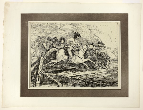 Cavalry Charging, from the first issue of Specimens of Polyautography, 1801, published 1803, Conrad