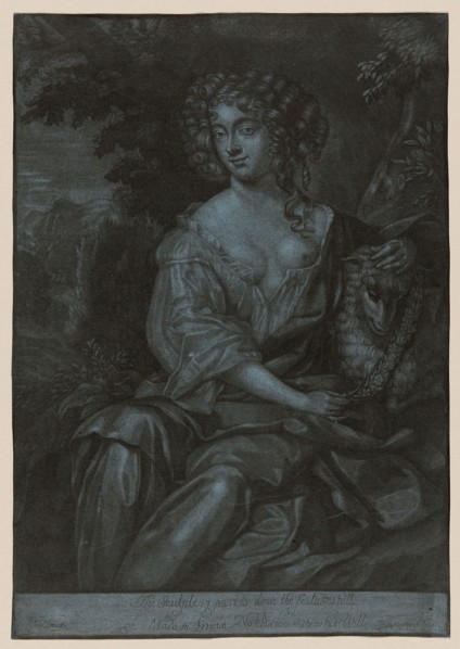 Portrait of Nell Gwyn as a Shedherdess Garlanding a Lamb, c. 1678, Herman Hendrik Quiter (German,