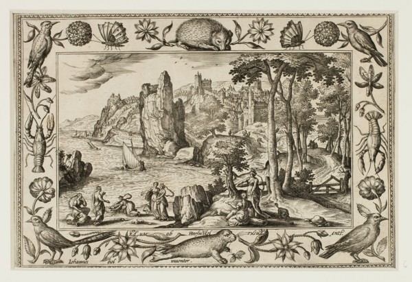 Pharaoh’s Daughter Finding Moses, from Landscapes with Old and New Testament Scenes and Hunting