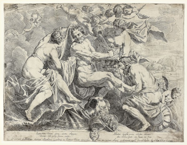 The Deification of Aeneas by Nymphs and Cupids, c. 1645, Daniel van den Dyck, Flemish, 1614-1662,
