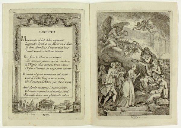 Plate 8, from Nella Venuta, 1764, Franz Edmund Weirotter (Austrian, 1730–1771), after Etienne de