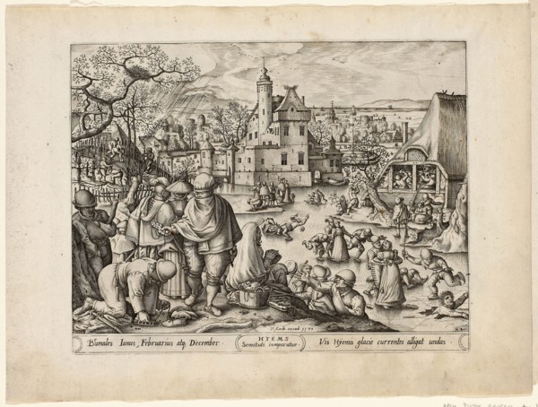 Winter, from The Four Seasons, 1570, Pieter van der Heyden (Flemish, c. 1530–after 1584), after