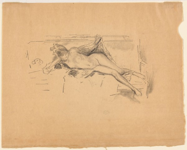Nude Model, Reclining, 1893, James McNeill Whistler, American, 1834-1903, United States, Transfer