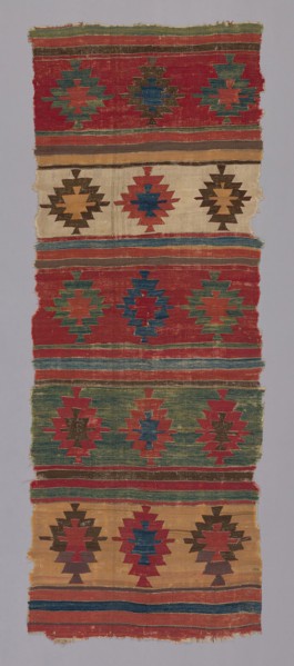 Kilim with Bands of Star Motifs, 1st quarter of the 18th century, Turkey, central Anatolia, Turkey,