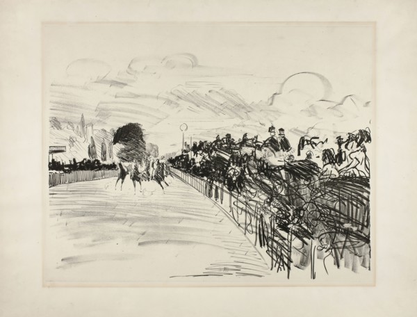 The Races, 1865–72, Édouard Manet, French, 1832-1883, France, Lithograph in black on chine collé,