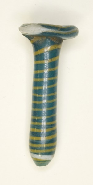 Ear Stud or Bead, New Kingdom, Dynasties 18–19 (about 1350–1186 BC), Egyptian, Egypt, Glass,