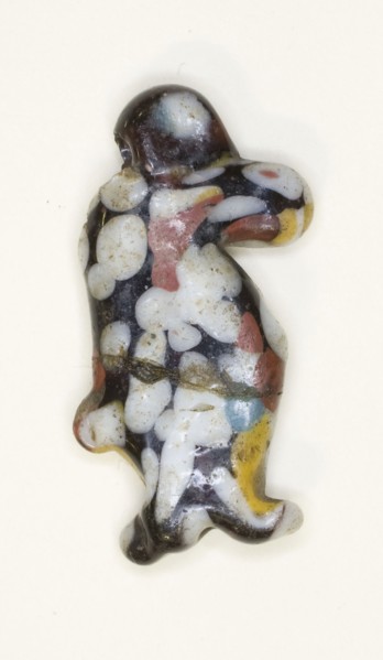 Hippopotamus Amulet, Late Dynasty 18 (about 1336 BC), Egyptian, Egypt, Glass, mosaic techinque, 2.5