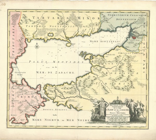 Map, Nouvelle carte geographique de la Mer d’Asof ou de Zabache & des Palus Meotides, Copperplate