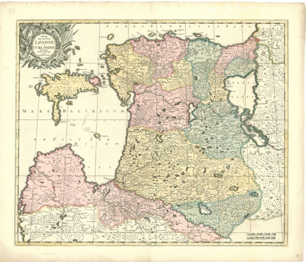 Map, Tabula ducatuum Livoniae et Curlandiae recentior incisa editaque per Gerardum Valck, Gerhard