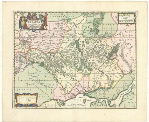 Map, Typus generalis Ukrainæ sive Palatinatuum Podoliæ, Kioviensis et Braczlaviensis terras nova