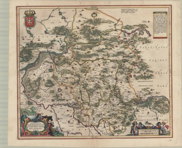 Map, Palatinatvs Posnaniensis in maiori Polonia primarii nova delinatio per G.F.M., Copperplate