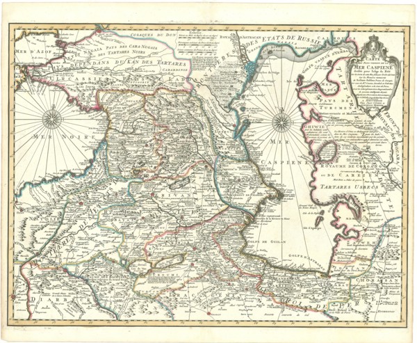 Map, Carte des pays voisins de la Mer Caspiene dressée pour l’usage du roy sur la carte de cette