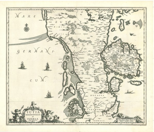 Map, Iutia Meridionalis et Fiona, Copperplate print