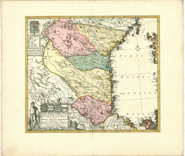 Map, Nordlandia sive Regni Sueciæ propriæ pars septentrionalis, Frederick de Wit (1610-1698),