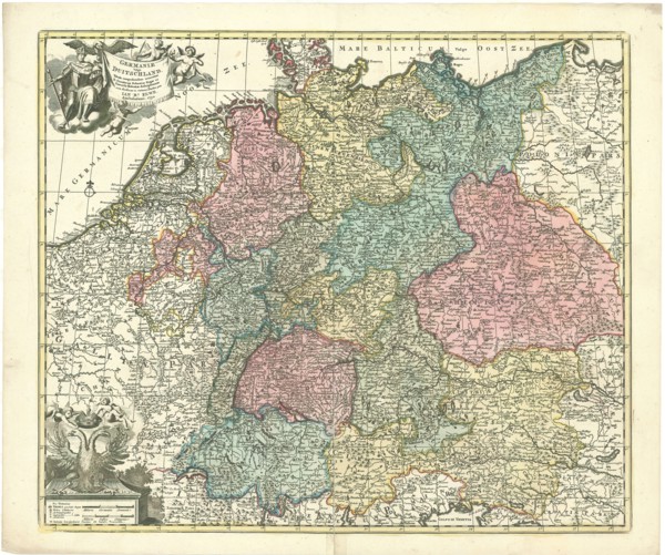 Map, Germaniae vulgo Duitschland, tabula comprehendens accuratam X. circulorum Bohemiae Regni ac