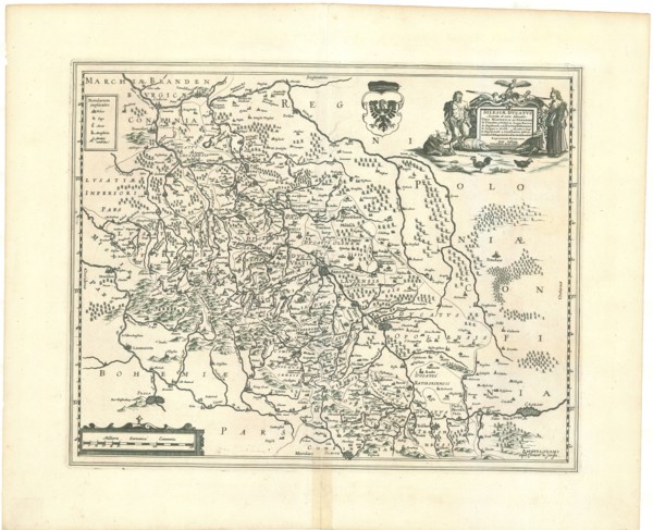 Map, Silesiæ dvcatvs accurata et vera delineatio, Copperplate print