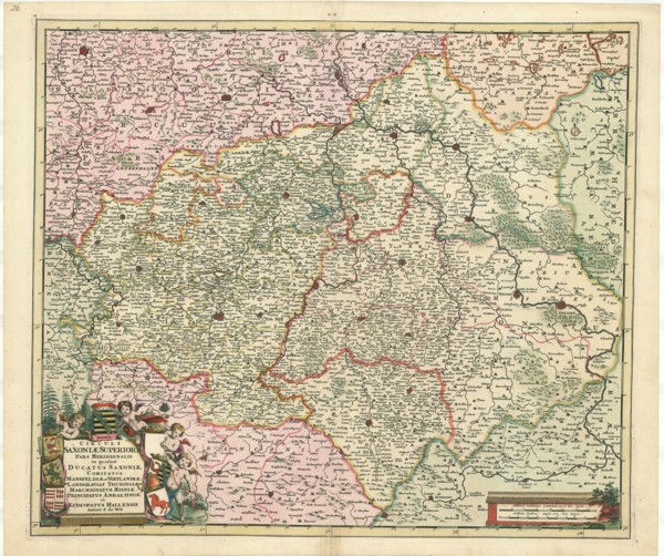 Map, Celeberrimi fluvii Albis nova delineatio, Christian Moller (1628 fl.), Copperplate print