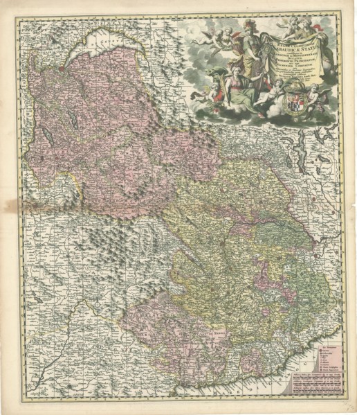 Map, Franciae Orientalis (Vvlgo Franckenlant) Descriptio, Gottfried Maschop (1568-1577 fl.),