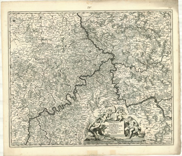 Map, Archiepiscopatus et electoratus Trevirensis, Frederick de Wit (1610-1698), Copperplate print