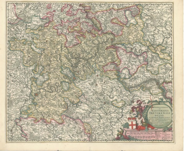 Map, Archiepiscopatus ac electoratus Trevirensis ditio, in ejusdem praefecturas et alias