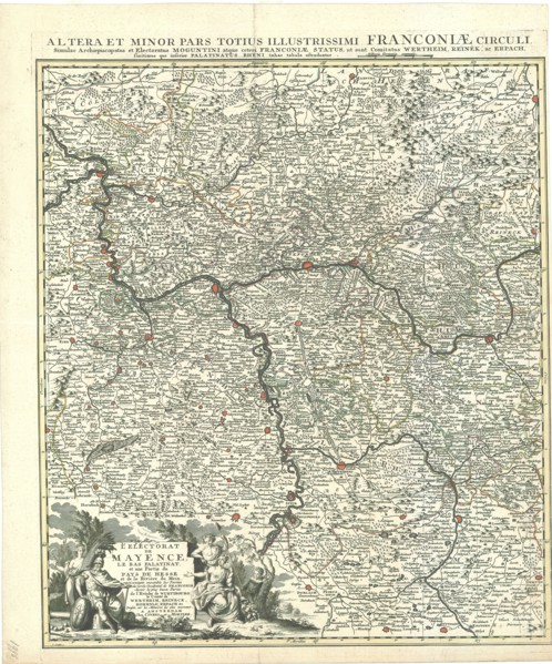 Map, Johannes Condet (1711-1781), Copperplate print