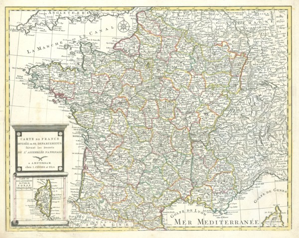 Map, Carte de France divisées en 83 departements suivant les decrets de l'Assemblée Nationale ;,
