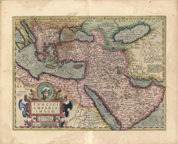 Map, Turcici Imperii imago, Copperplate print
