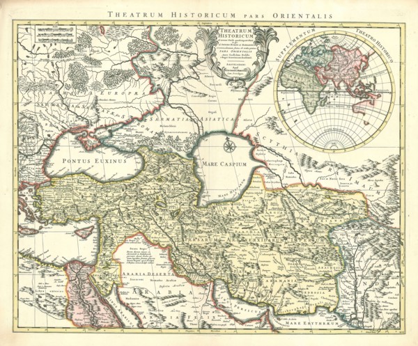 Map, Theatrum historicum ad annum Christi quadrigentesimum in quo tum Imperii Romani tum Barbarorum