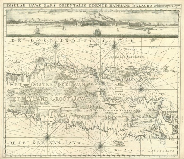 Map, Insulae Iavae Pars Orientalis, Adriaan Reland (1676-1718), Copperplate print